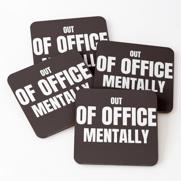 Item preview, Out of Office Mentally – Funny Work Humor Quote designed and sold by ArtPer-design.