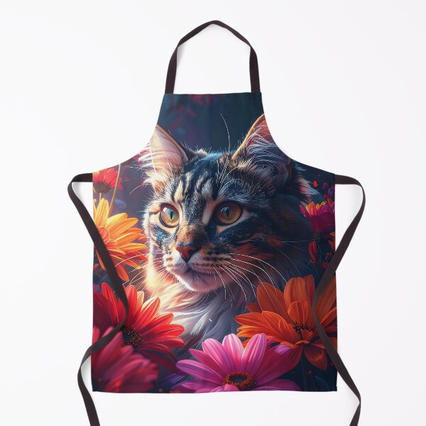 Item preview, Enchanted Floral Cat Profile designed and sold by ToxicInkArt.