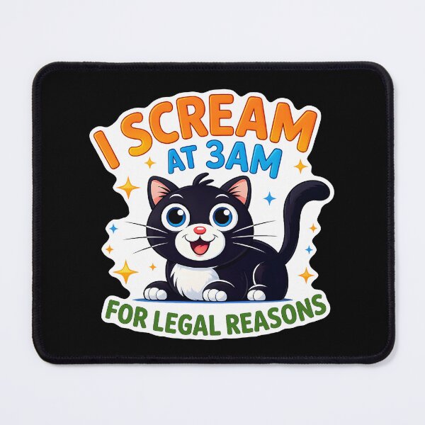 Item preview, I Scream at 3AM Cat designed and sold by Canvas-Whispers.