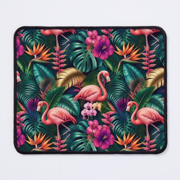 Item preview, Flamingo Jungle Dreams Seamless Surface Pattern designed and sold by taiche.