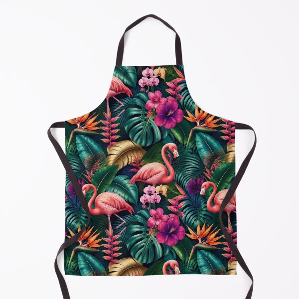 Item preview, Flamingo Jungle Dreams Seamless Surface Pattern designed and sold by taiche.