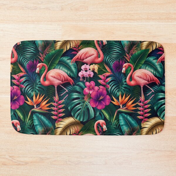 Item preview, Flamingo Jungle Dreams Seamless Surface Pattern designed and sold by taiche.