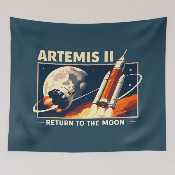 Item preview, St7cker Universe Artemis 2026 Return To The Moon designed and sold by St7ckerUniverse.