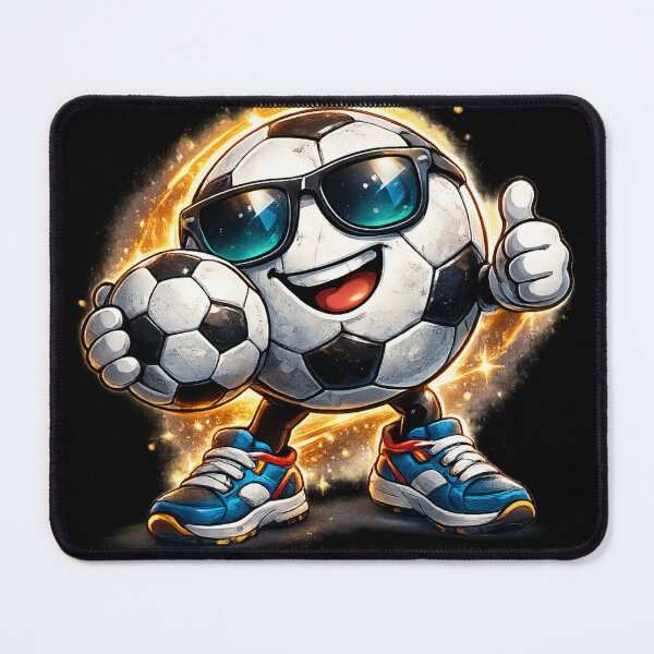 Item preview, Cool Soccer Ball Mascot With Sunglasses Funny Football Cartoon Design designed and sold by irfanshikh.
