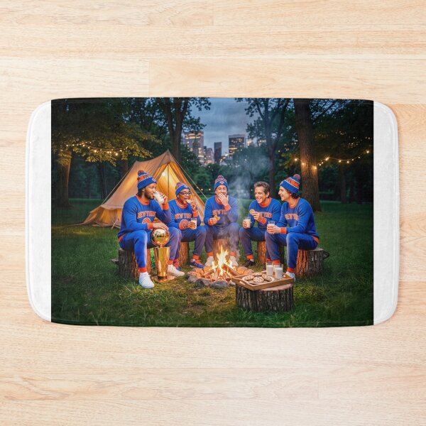 Item preview, Jalen Brunson Campfire With NY Knicks Super Fans  designed and sold by Home Decor Art.