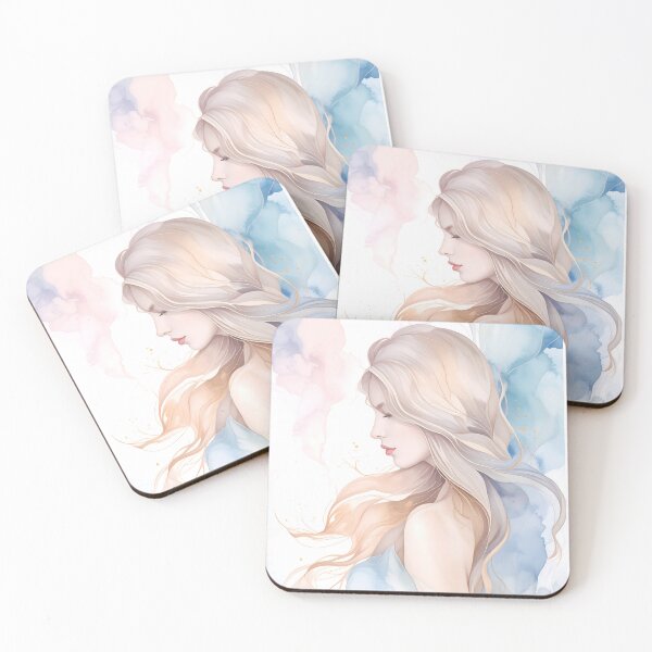 Item preview, Ethereal Watercolor Woman Portrait designed and sold by ToxicInkArt.