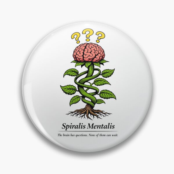 Item preview, Spiralis Mentalis Funny Anxiety Plant Surreal Botanical Print Mental Health Gift designed and sold by Print Loft.