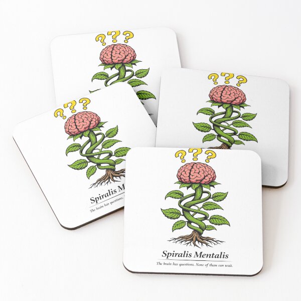 Item preview, Spiralis Mentalis Funny Anxiety Plant Surreal Botanical Print Mental Health Gift designed and sold by Print Loft.