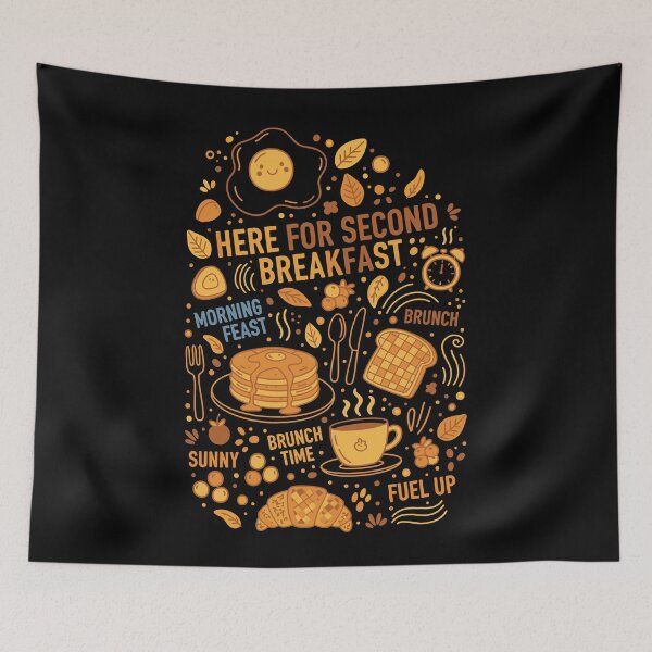 Item preview, Breakfast Here For Second Breakfast Funny Brunch designed and sold by LuminOrb.