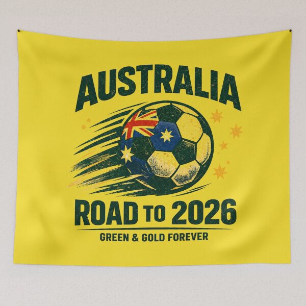 Item preview, Australia 2026 Soccer Vintage, Road to 2026, Green & Gold forever designed and sold by Cadsdiva.