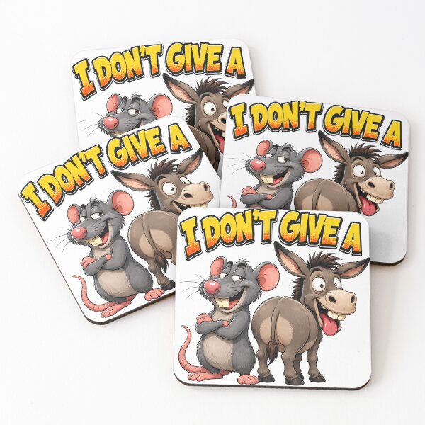 Item preview, I Don’t Give A Rat Ass Funny Sarcastic Animal Pun designed and sold by UrbanKangaroo.