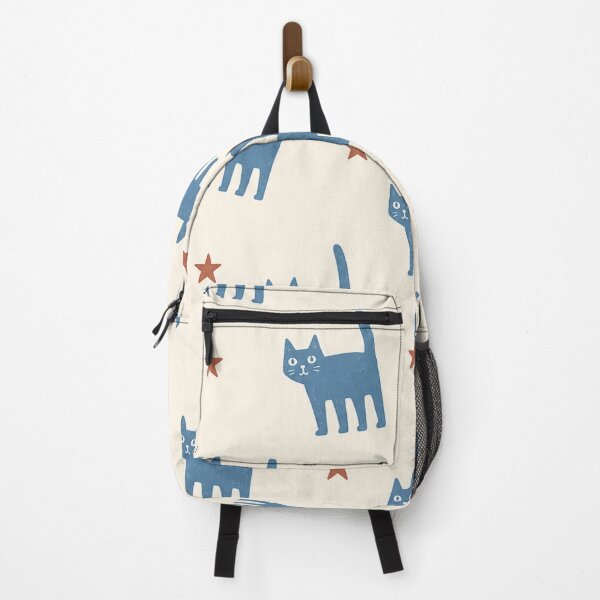 Item preview, Blue Cat Star Pattern Apron – Cute Retro Folk Art Cat Toss Pattern Kitchen Apron Cat Lover Gift Apron designed and sold by IconicDesignsXd.