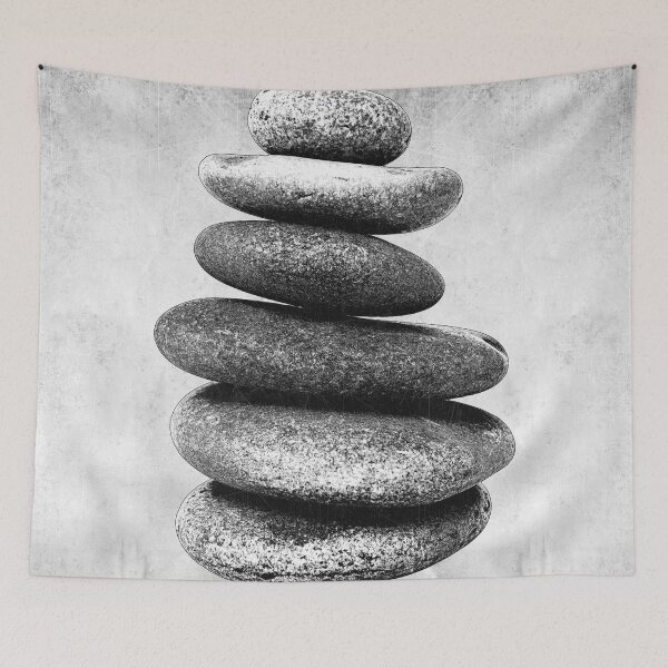 Item preview, Balanced Stone Cairn Stack Dark Zen Meditation Nature Art designed and sold by Ghoul Enterprises.
