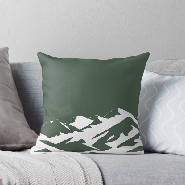 Item preview, Forest Green Mountain Silhouette Tote Bag Minimal Alpine Landscape Nature Line Art designed and sold by RafenStein.