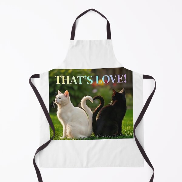 Item preview, Yin and Yang Heart Tails Cat Couple. Cute love design. designed and sold by ToxicInkArt.