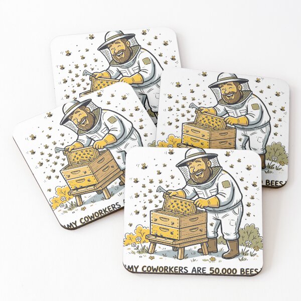 Item preview, My Coworkers Are 50000 Bees - Funny Beekeeper Illustration designed and sold by Sekla-Studio.