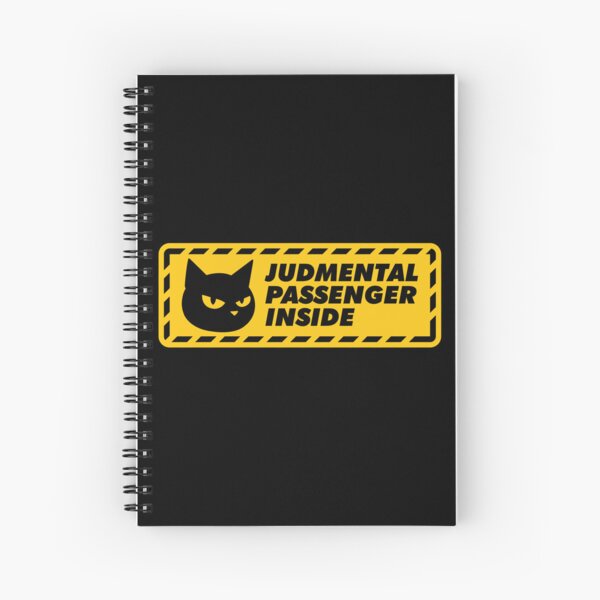 Item preview, Cat on Board Judgmental Black Cat Warning Sign For Car Driver designed and sold by roarsomethings.