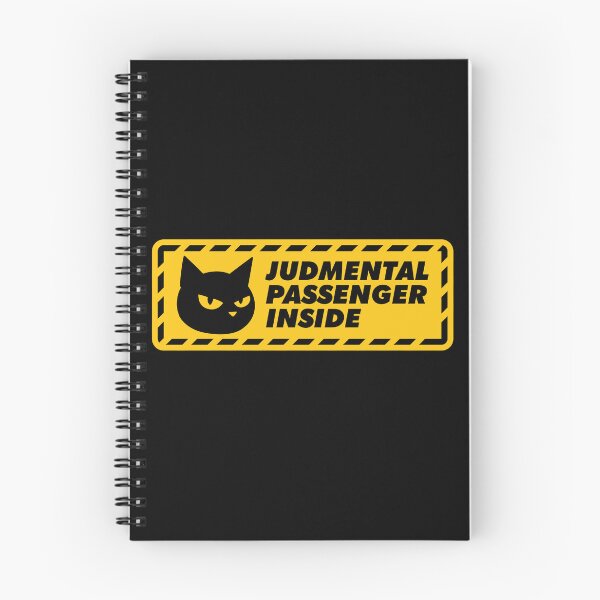 Item preview, Cat on Board Judgmental Black Cat Warning Sign For Car Driver designed and sold by roarsomethings.