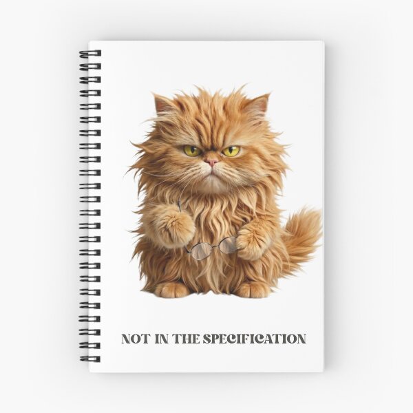Item preview, Funny Programmer Gift Not In The Specification Cat Humor Shirt designed and sold by Dev Mode.