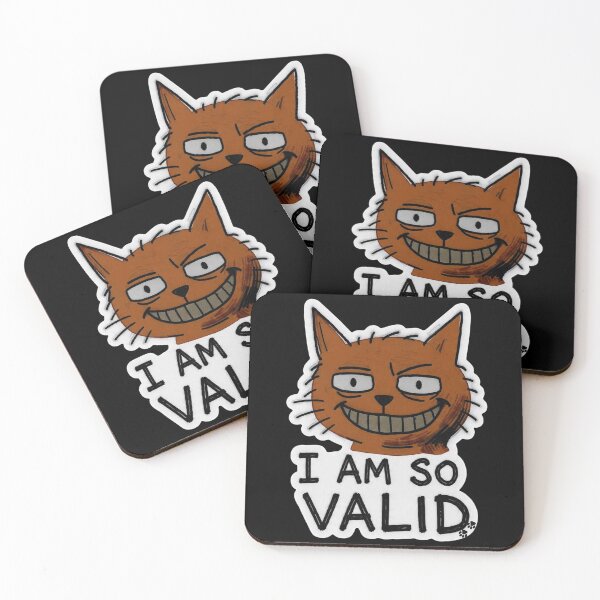 Item preview, I Am So Valid Creepy Cat MS Paint Style Funny Design designed and sold by BooDesignStudio.