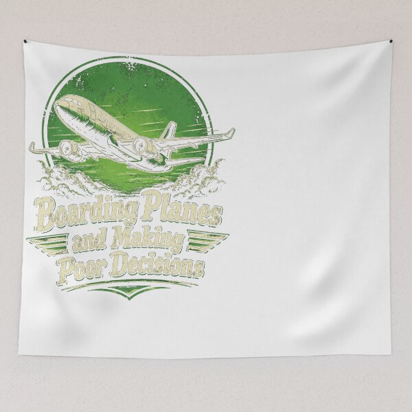 Item preview, Vintage Airplane Boarding Planes Poor Decisions designed and sold by JMDesignHub.