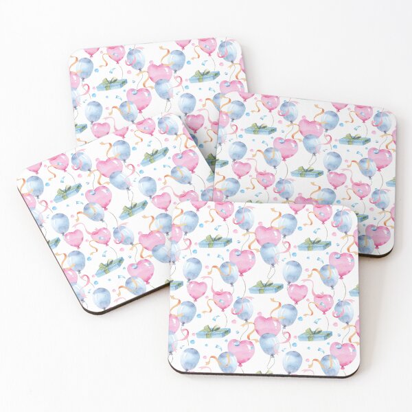 Item preview, Pastel Birthday Balloons Pattern designed and sold by White Rabbit Design .