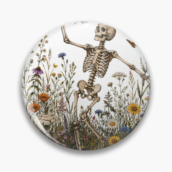 Item preview, Skeleton Dancing Arabesque Wildflower Botanical Art designed and sold by VGAfanatic.