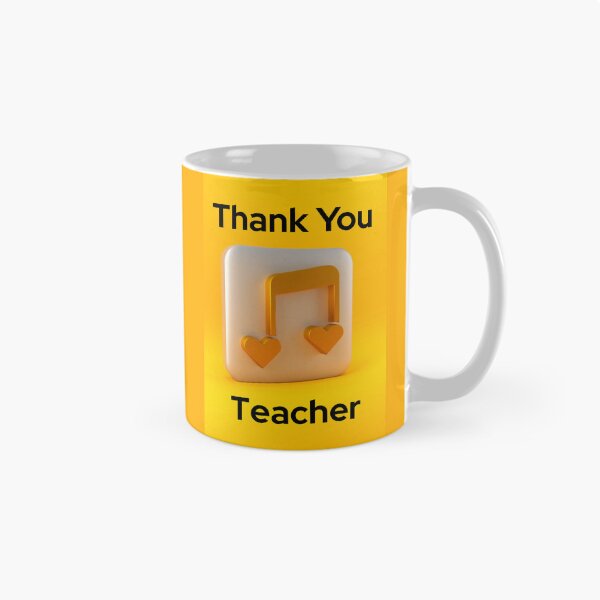 Artikelvorschau, Danke, Musiklehrer/in, musikbegeisterte/r Lehrer/in, Wertschätzung entworfen und verkauft von Ceramic Scripture.