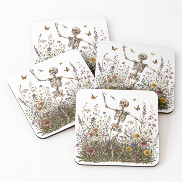 Item preview, Skeleton Dancing Arabesque Wildflower Botanical Art designed and sold by VGAfanatic.