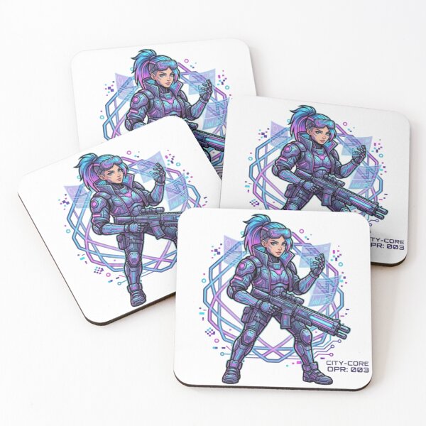 Item preview, Cyberpunk Female Soldier Anime Sci-Fi Warrior designed and sold by Dream Weave Studio.