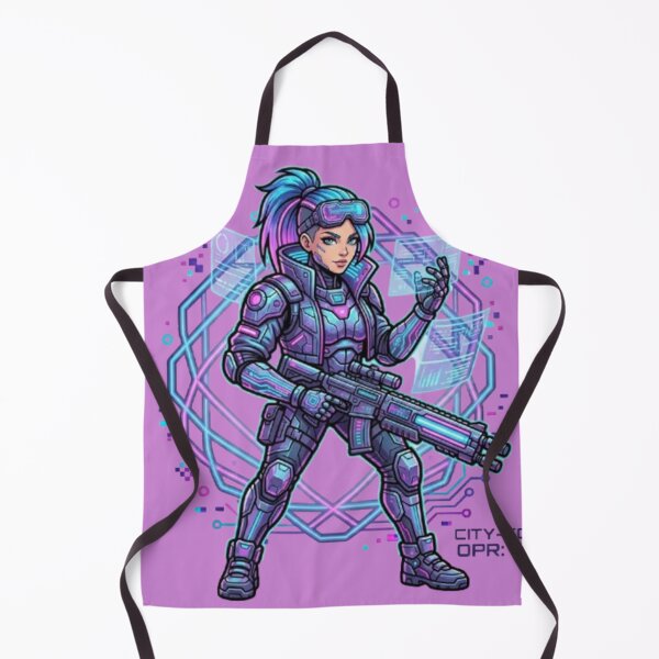 Item preview, Cyberpunk Female Soldier Anime Sci-Fi Warrior designed and sold by Dream Weave Studio.