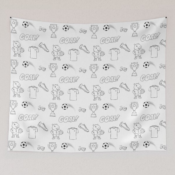 Item preview, Capybara Soccer Goal Sports Pattern designed and sold by Violet-Forge.