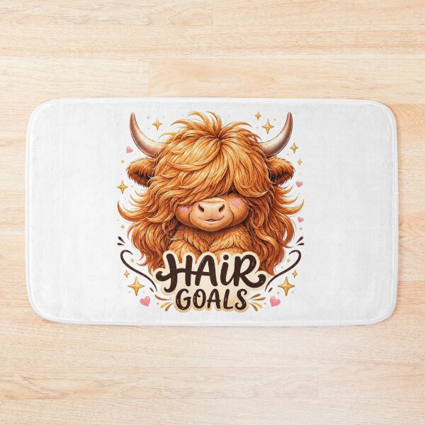 Item preview, Hair Goals Highland Cow | Cute Kawaii Scottish Cow with Fabulous Hair designed and sold by MarekoraStudio.