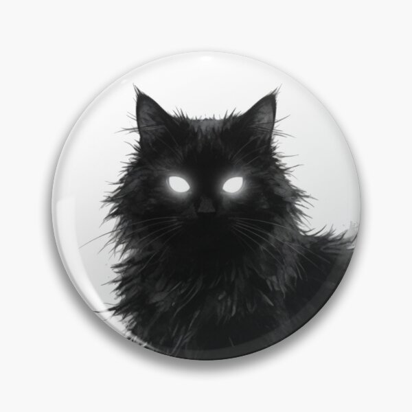 Item preview, Glowing Eyes Black Cat Under Crescent Moon designed and sold by Spiritualwall.
