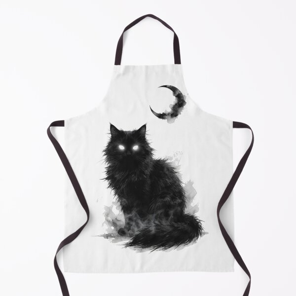 Item preview, Glowing Eyes Black Cat Under Crescent Moon designed and sold by Spiritualwall.