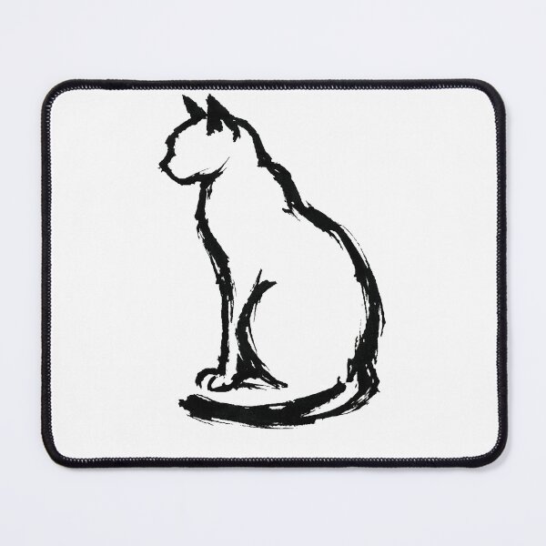 Item preview, Cat Ink Brush Art Sticker Sumi-e Cat Lover T-Shirt designed and sold by barbastyle.