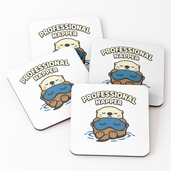 Item preview, Minimalist Tiny Sea Otter Professional Napper Arched Sticker⁠ designed and sold by MIROUZ2000.