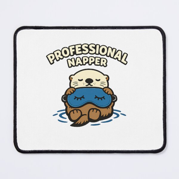 Item preview, Minimalist Tiny Sea Otter Professional Napper Arched Sticker⁠ designed and sold by MIROUZ2000.
