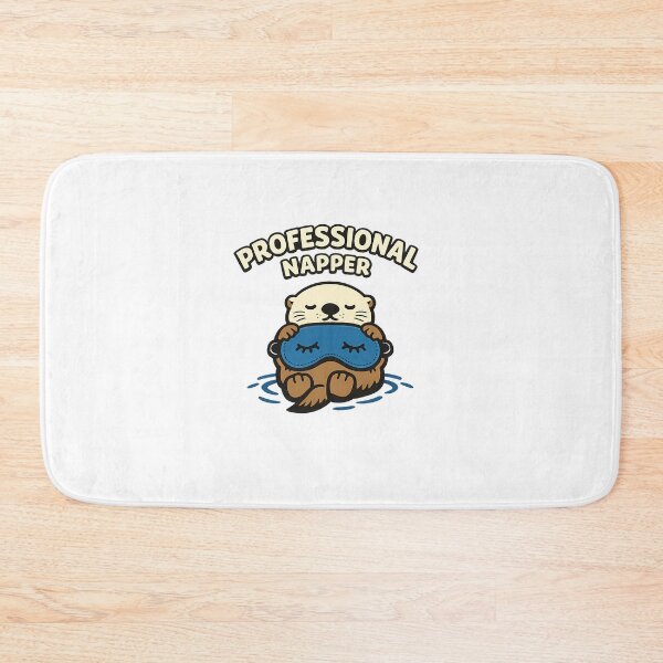 Item preview, Minimalist Tiny Sea Otter Professional Napper Arched Sticker⁠ designed and sold by MIROUZ2000.
