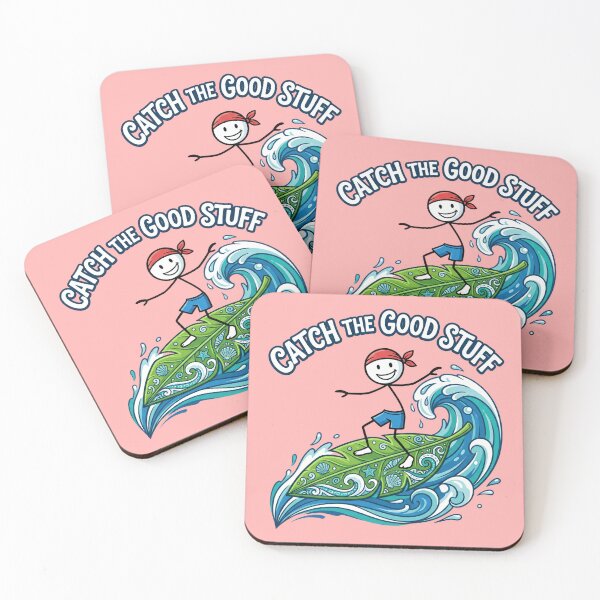 Item preview, Catch the Good Stuff | Coastal Breeze Stickman Summer Design designed and sold by Chroma Dreams .