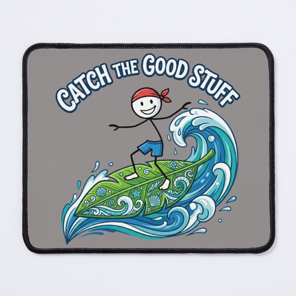 Item preview, Catch the Good Stuff | Coastal Breeze Stickman Summer Design designed and sold by Chroma Dreams .