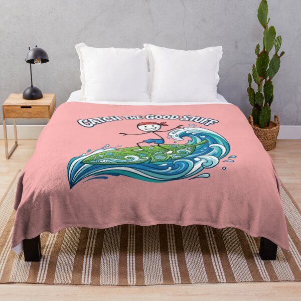 Item preview, Catch the Good Stuff | Coastal Breeze Stickman Summer Design designed and sold by Chroma Dreams .