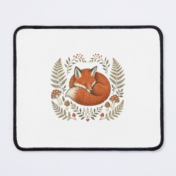 Item preview, Cozy Sleeping Fox – Cottagecore Woodland Forest Art designed and sold by Prints-Things.