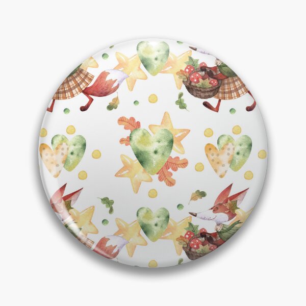 Item preview, Autumn Fox Mushroom Pattern designed and sold by SashaZinch.