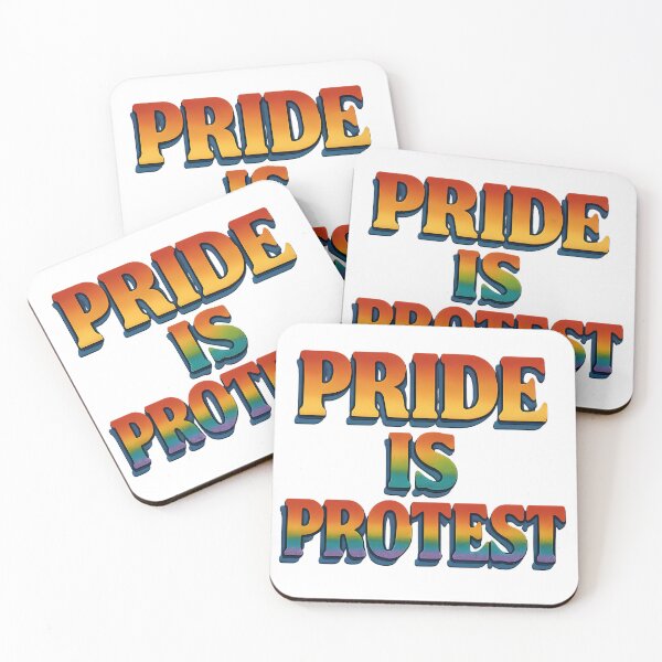 Item preview, Pride Is Protest Bold Rainbow Activist Queer Pride Typography designed and sold by Haus Of Sin.