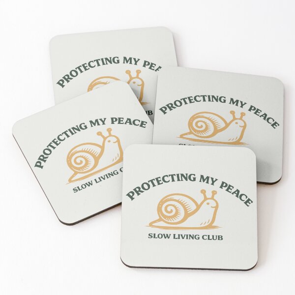 Item preview, Protecting My Peace Snail - Slow Living Club Vintage Aesthetic designed and sold by MavtM.