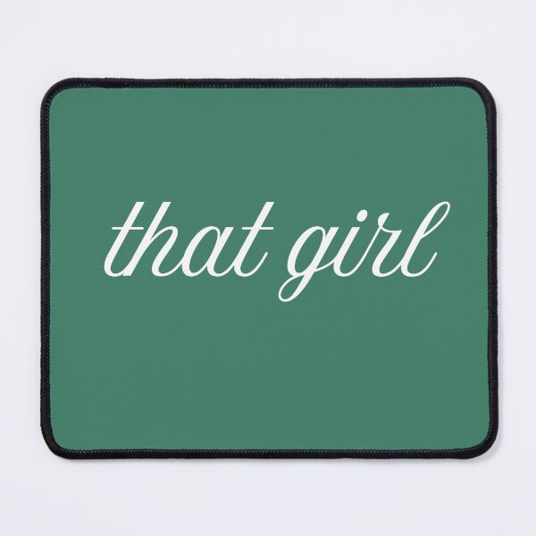 Item preview, That Girl Green Background Minimal Typography Aesthetic Design designed and sold by KleanGirlAesthetics.