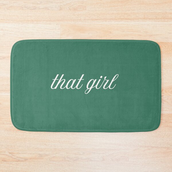 Item preview, That Girl Green Background Minimal Typography Aesthetic Design designed and sold by KleanGirlAesthetics.