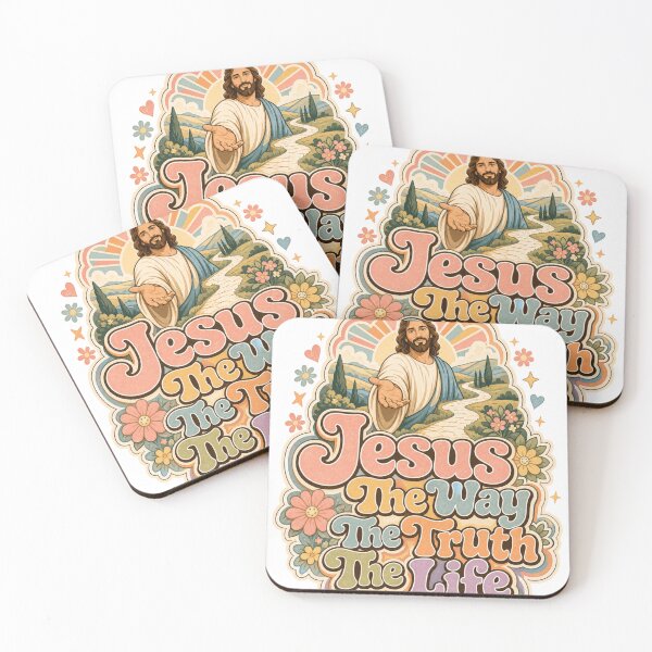Item preview, Retro Jesus The Way The Truth The Life Christian Faith designed and sold by JMDesignHub.