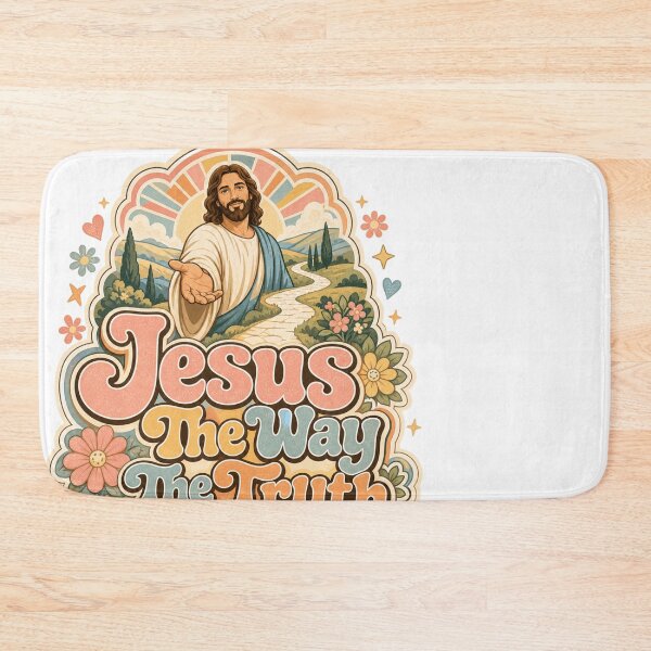 Item preview, Retro Jesus The Way The Truth The Life Christian Faith designed and sold by JMDesignHub.